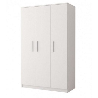 Arte Stylish Omega 19 Hinged Wardrobe W1200mm H1930mm D500mmWhite Matt Finish from B&Q