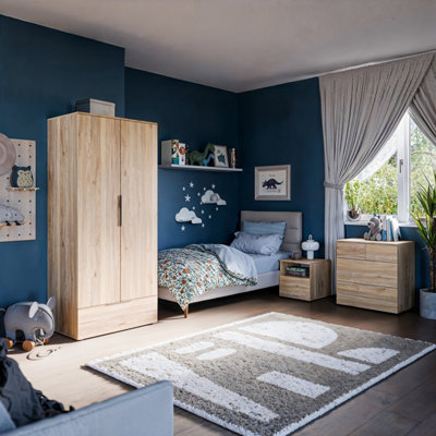 Arte Elegant Tokyo 18 Hinged Door Wardrobe H1950mm W860mm D550mm In Oak MauvellaTwo DoorsOne Drawer And Hanging Rail from B&Q