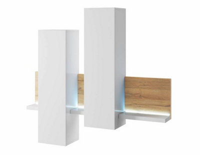 Arte Bota 04 Wall Hung Cabinet W1520mm H1420mm D350mmOak Grandson & White MattLed Lighting from B&Q
