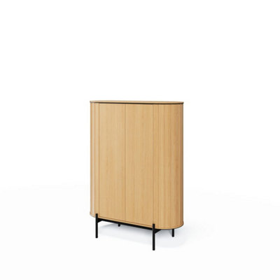 Arte Stylish Rotto 1 Highboard CabinetOak Vincenza & Eucalyptus FinishSpacious Storage H1410mm W1070mm D450mm from B&Q