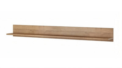 Arte Stylish Larona 02 Wall Shelf 1850mm In Oak RivieraShowcase Books And Decor Elegantly H200mm D210mm from B&Q