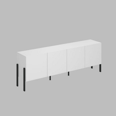 Arte Sleek Yukon 25 Tv Cabinet 2040mm In WhiteContemporary Media Unit H700mm D400mm from B&Q