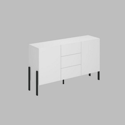 Arte Sleek Yukon 43 Sideboard Cabinet 1540mm In WhiteContemporary Storage Unit H900mm D400mm from B&Q