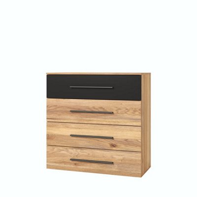 Arte Elegant Beta Chest Of Drawers 910mm In Oak MauvellaStylish Bedroom Storage H920mm D400mm from B&Q