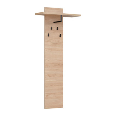 B&Q -  Pedro Hallway Hanger 60Cm: Organised Entryway SolutionW600mm X H1460mm X D280mm In Jackson Hickory & Black