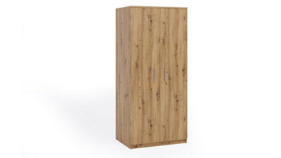 Arte Embrace Rustic Charm With The Bono Hinged Door Wardrobe 900mm X 2030mm X 650mm In Characterful Oak Artisan from B&Q