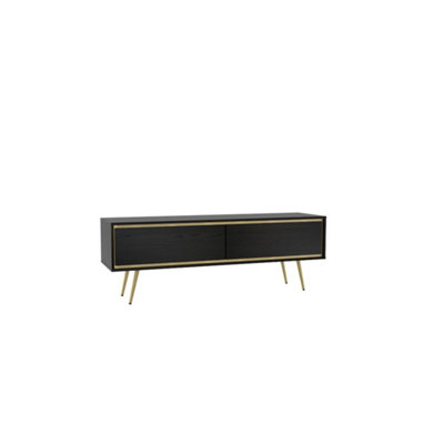Arte Make A Bold Statement With The Tori Tr-02 Tv Cabinet (1500mm X 500mm X 400mm) In Striking Black Graphite from B&Q