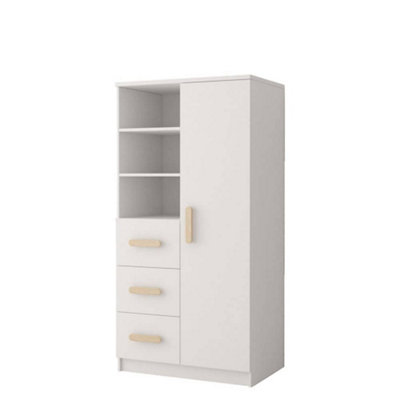 Arte Natural White Sideboard H1600mm W800mm D400mmOak Sonoma Handles For Warm Interiors from B&Q