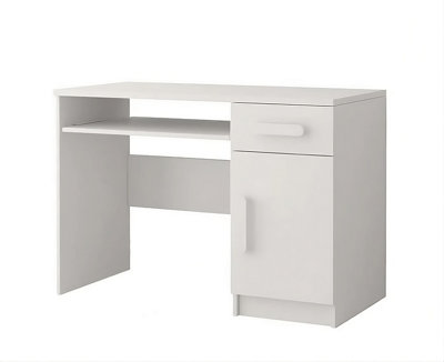 Arte All-White Computer Desk H760mm W1100mm D500mmMinimalist Design For Versatile Study Spaces from B&Q