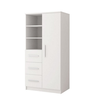 Arte Elegant White Matt Tall Cabinet H1600mm W800mm D400mmVersatile Storage For Modern Living from B&Q