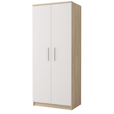 Arte Warm Oak Sonoma Hinged Wardrobe H1930mm W800mm D500mmNatural Elegance For Cosy Bedrooms from B&Q