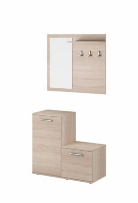 Arte Elegant Monti Hallway Set In Oak SonomaStylish And Functional Entryway Solution from B&Q