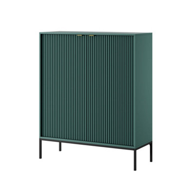 Arte Stylish Nova Highboard Cabinet H1250mm W1040mm D390mm In GreenContemporary Elegance For Your Home from B&Q