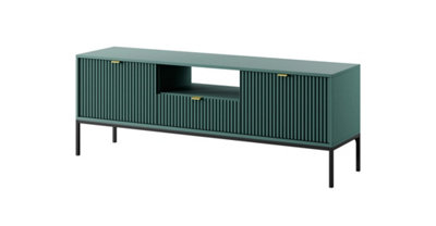 Arte Stylish Nova Tv Cabinet H560mm W1540mm D390mm In GreenBold Entertainment Storage Solution from B&Q