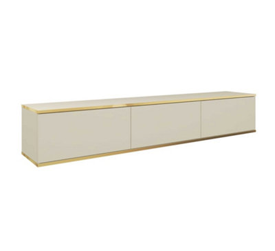 Arte Elegant Oro Floating Tv Cabinet H300mm W1750mm D320mm In BeigeModern Entertainment Centre from B&Q