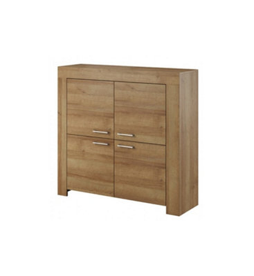 Arte Elegant Sky Sideboard Cabinet H1170mm W1200mm D370mm In Riviera OakStylish Storage Solution from B&Q