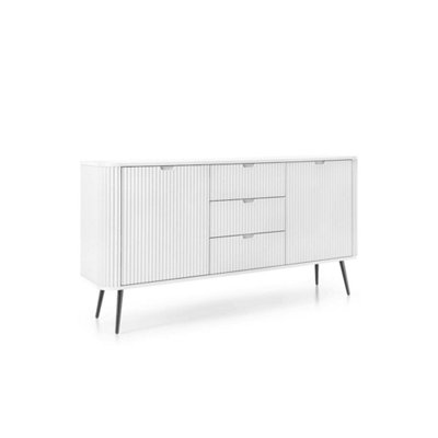 Arte Radiant Zova Sideboard Cabinet H870mm W1680mm D390mm In Pristine WhiteLuminous Storage Oasis from B&Q