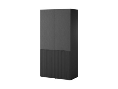 Arte Sophisticated Lund Hinged Door Wardrobe H2000mm W1010mm D510mm In Midnight BlackSleek Storage Marvel from B&Q