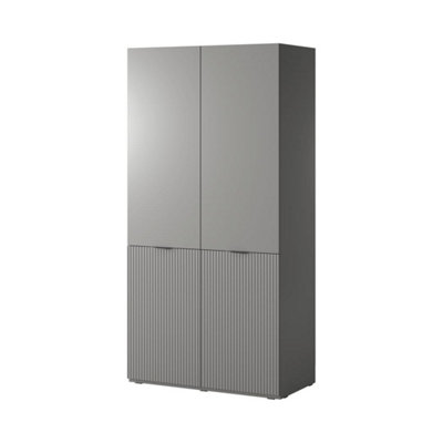 Arte Elegant Lund Hinged Door Wardrobe H2000mm W1010mm D510mm In Sophisticated GreyTimeless Storage Solution from B&Q