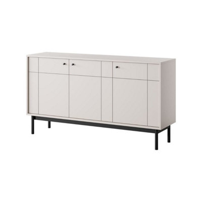 Arte Luxurious Japandi Sideboard Cabinet H840mm W1540mm D390mm In CashmereRefined Storage Sanctuary from B&Q