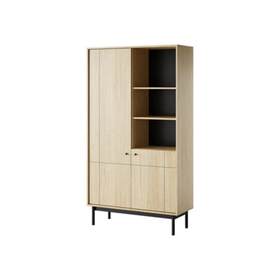 Arte Natural Japandi Bookcase H1850mm W1040mm D390mm In Oak LineaOrganic Storage Marvel from B&Q