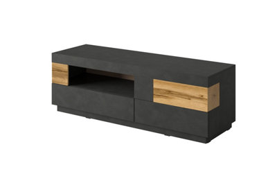 Arte Silke 41 Tv Cabinet 160CmMatera & Wotan Oak FinishSleek Design With Ample Storage For Modern Living from B&Q
