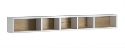 Arte Warm Toledo 02 Wall Shelf 169Cm In Oak San RemoRustic Charm Meets Modern Functionality from B&Q