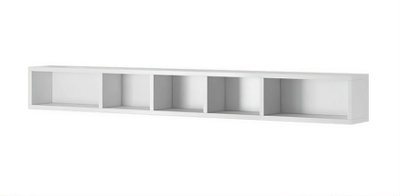 Arte Sleek Toledo 02 Wall Shelf 169Cm In Pure White MattModern Storage Solution For Minimalist Homes from B&Q