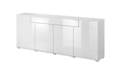 Arte Minimalist Toledo 25 Sideboard Cabinet 208CmPure White Gloss: Sleek Storage For Contemporary Living Spaces from B&Q