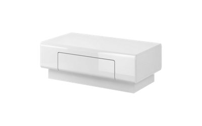 Arte Minimalist Toledo 99 Coffee Table 110CmPure White Gloss: Sleek Centrepiece For Contemporary Interiors from B&Q