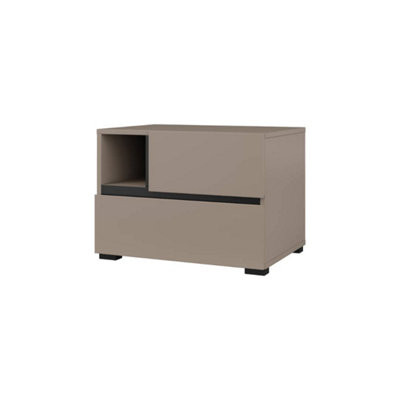 Arte Kross 55Cm Bedside Cabinet In Rich CongoSleek Nightstand For Contemporary Bedrooms from B&Q