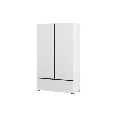 Arte  Kross 89Cm Highboard Cabinet In Crisp WhiteVersatile Storage Solution With Shelves And Drawer from B&Q