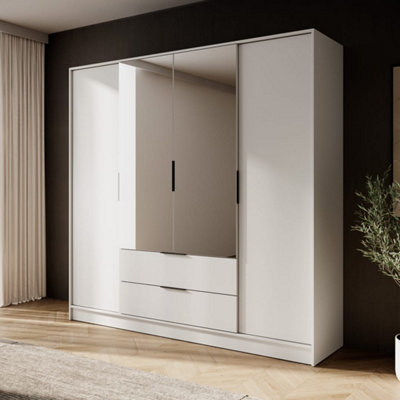Arte  Luxurious Cashmere Kelly Wardrobe: 206Cm Of Mirrored Elegance For Modern Bedrooms from B&Q