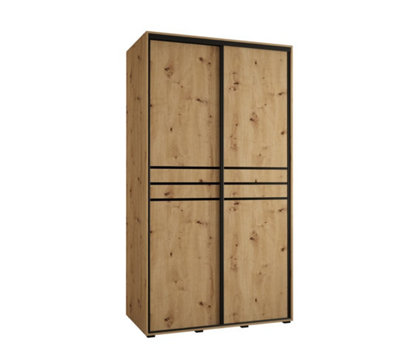 Arte Rustic Oak Artisan Sliding Wardrobe W130Cmh205Cmd60CmStylish Storage With Natural Charm from B&Q