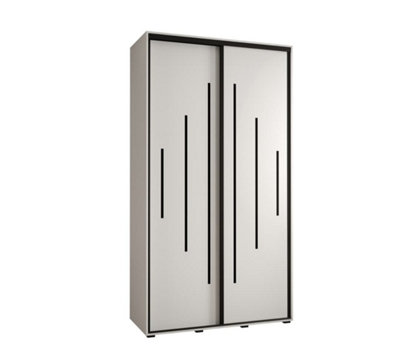 Arte Cannes Xii Sliding Door Wardrobe W140CmBright White Storage For Contemporary Living from B&Q