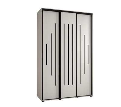 Arte Cannes Xii Sliding Door Wardrobe W150CmBright White Storage For Contemporary Living from B&Q
