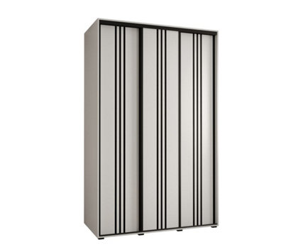 Arte Cannes Vi Sliding Door Wardrobe In WhitePremium Laminated BoardPvc-Finished EdgesW150Cm X H205Cm X D60Cm from B&Q