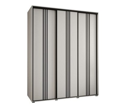 Arte Cannes Vi Sliding Door Wardrobe In WhitePremium Laminated BoardPvc-Finished EdgesW200Cm X H205Cm X D60Cm from B&Q