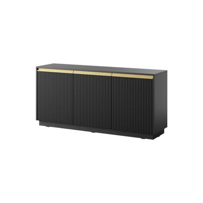 Arte Sleek Black Royal Sideboard Cabinet H71Cm W154Cm D39CmContemporary Storage Solution from B&Q