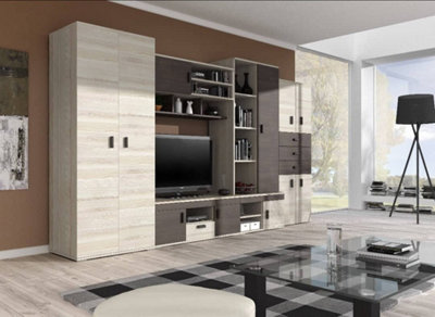 Arte Sophisticated Nelly Entertainment Unit For Tvs Up To 49"Comprehensive Storage Solution 3500mm X 2020mm X 520mm from B&Q