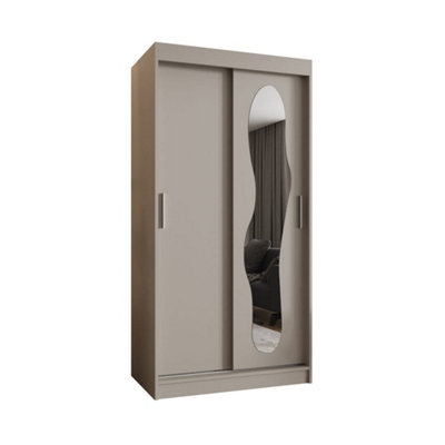 Arte Luxurious Cashmere Ultra Sliding Door Wardrobe 1000mm X 2000mm X 620mmSophisticated Storage Solution from B&Q