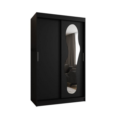 Arte Elegant Black Ultra Sliding Door Wardrobe 1200mm X 2000mm X 620mmBold Storage Solution from B&Q