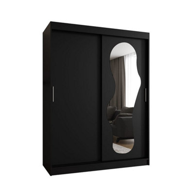 Arte Elegant Black Ultra Sliding Door Wardrobe 1500mm X 2000mm X 620mmBold Storage Solution from B&Q