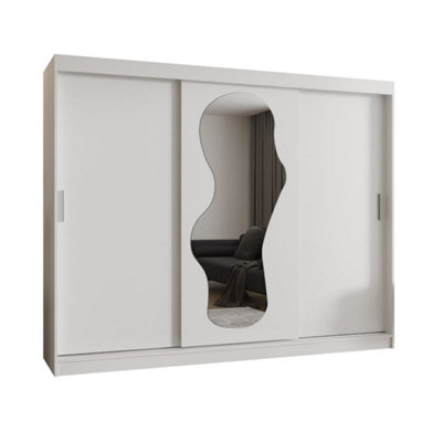Arte Bright White Ultra Sliding Door Wardrobe 2500mm X 2000mm X 620mmSleek Storage Solution from B&Q
