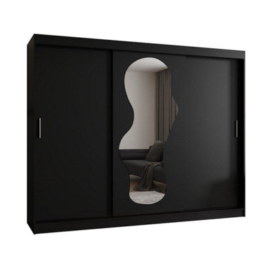 Arte Sophisticated Black Ultra Sliding Door Wardrobe 2500mm X 2000mm X 620mmBold Storage Solution from B&Q