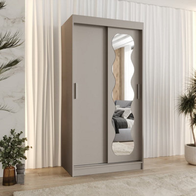 Arte Chic Cashmere Spoti Sliding Door Wardrobe 1000mm X 2000mm X 620mmRefined Storage Solution from B&Q