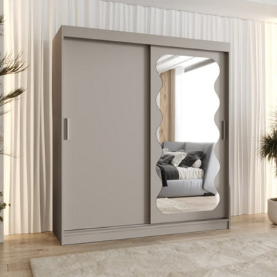 Arte Creamy Cashmere Spoti Sliding Door Wardrobe 1800mm X 2000mm X 620mmAn Elegant And Refined Storage Solution from B&Q