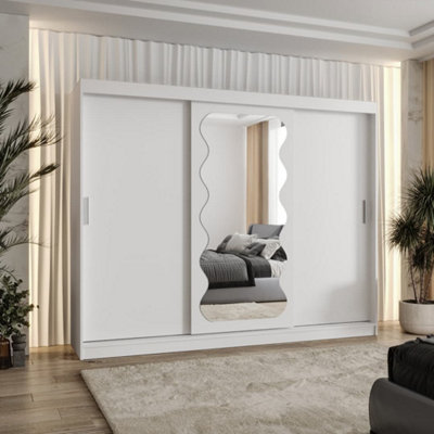 Arte Pristine White Spoti Sliding Door Wardrobe 2500mm X 2000mm X 620mmA Bright And Elegant Storage Essential from B&Q