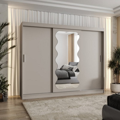 Arte Luxurious Creamy Cashmere Spoti Sliding Door Wardrobe 2500mm X 2000mm X 620mmAn Elegant Storage Solution from B&Q