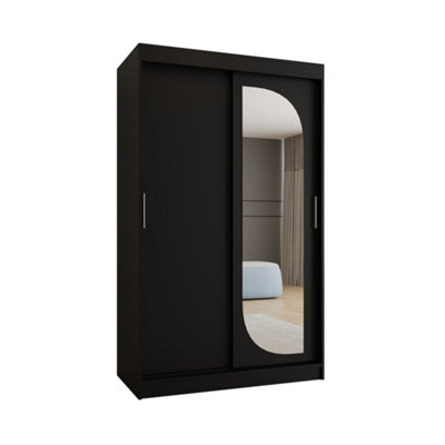 Arte Elegant Ebony Lucy Sliding Door Wardrobe 1200mm X 2000mm X 620mmA Distinguished Storage Statement from B&Q